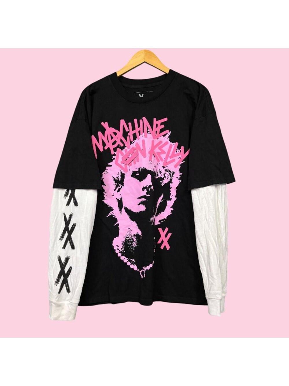Machine Gun Kelly I'd Be A Depressionist Oversized Layered LS Tee L